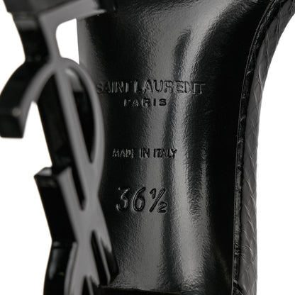 Saint Laurent Glitter Ayers Opyum Sandals 36.5 Black 8 of 10