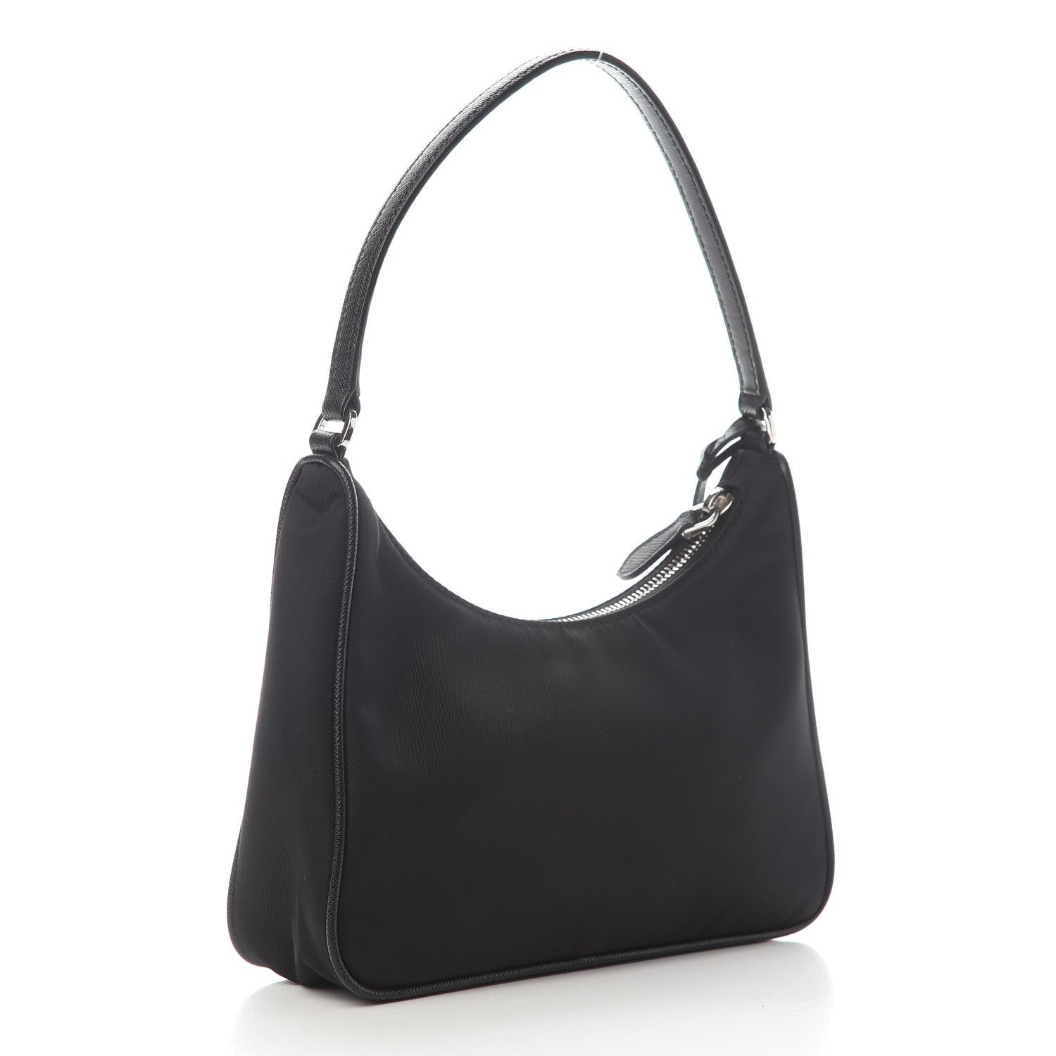 Prada Tessuto Nylon Saffiano Mini Re-Edition 2005 Bag Black 3 of 9