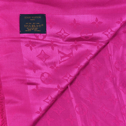 Louis Vuitton Silk Wool Monogram Shawl Purple 3 of 3