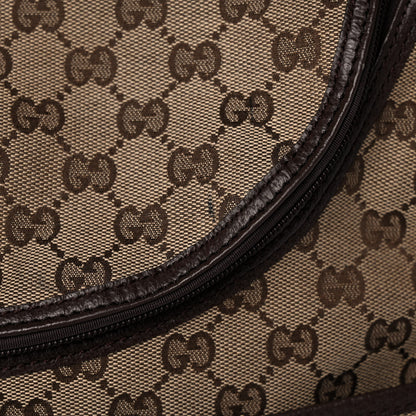 Gucci Monogram Natural Pigskin Large Diaper Bag Beige Ebony Cocoa Dark Chocolate 13 of 17