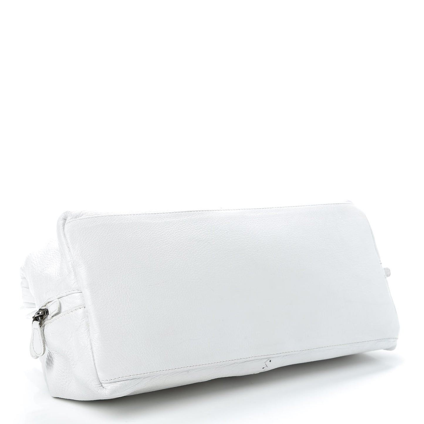 Cervo Deerskin Intrecciato Satchel White