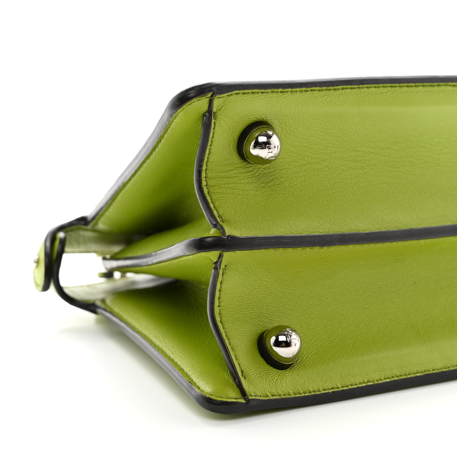 p d f様　グリーン Fendi Shiny Nappa Petite Peekaboo I SEE U Satchel Wasabi 1520309