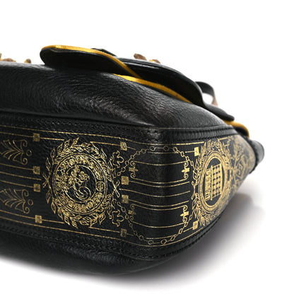 Fendi Calfskin Embellished B Bag Black 8 of 12