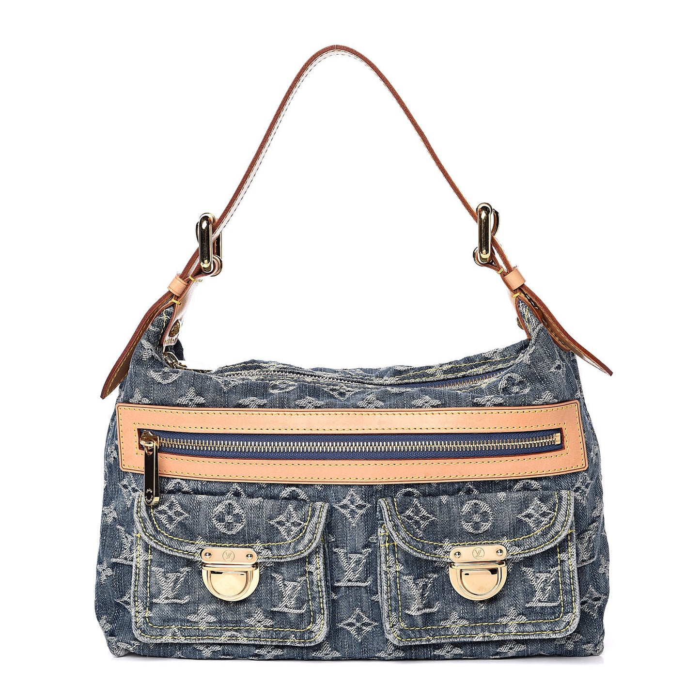 Monogram Denim Baggy PM Blue