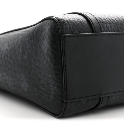 MCM Visetos Mini Toni Shopper Tote Black 8 of 9