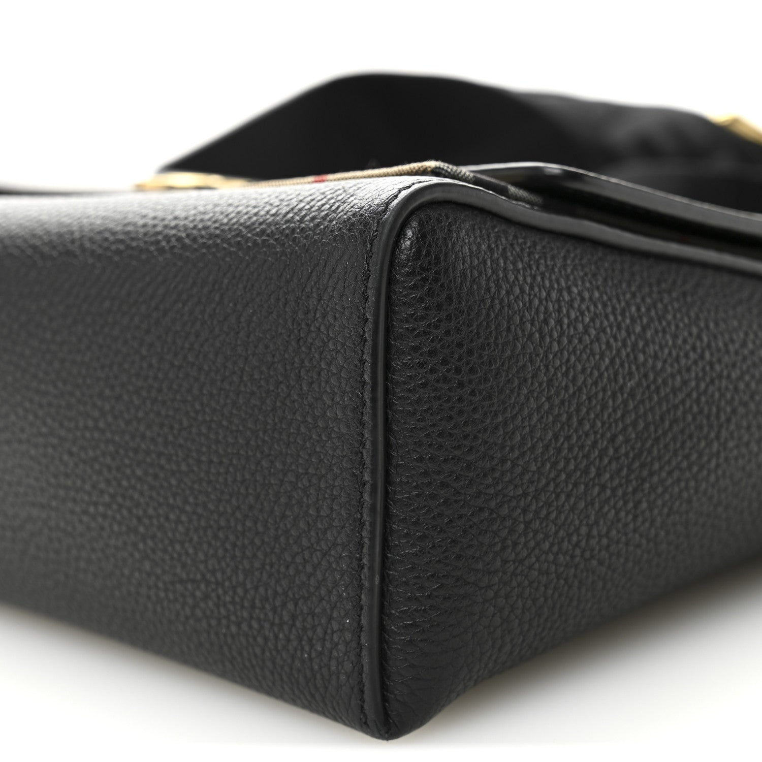 Burberry Coated Canvas Calfskin Vintage Check Medium Note Crossbody Bag Black 10 of 11