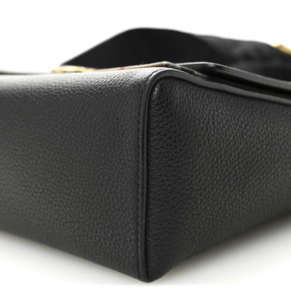 Burberry Coated Canvas Calfskin Vintage Check Medium Note Crossbody Bag Black 10 of 11