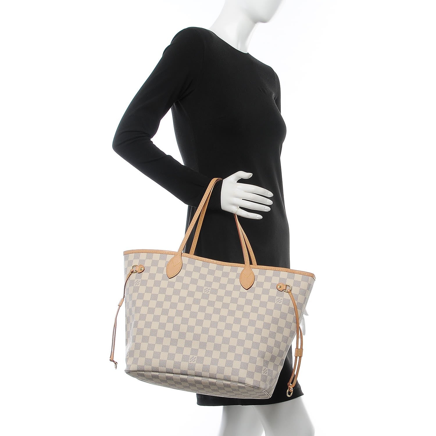 Louis Vuitton Damier Azur Neo Neverfull MM Rose Ballerine 2 of 16