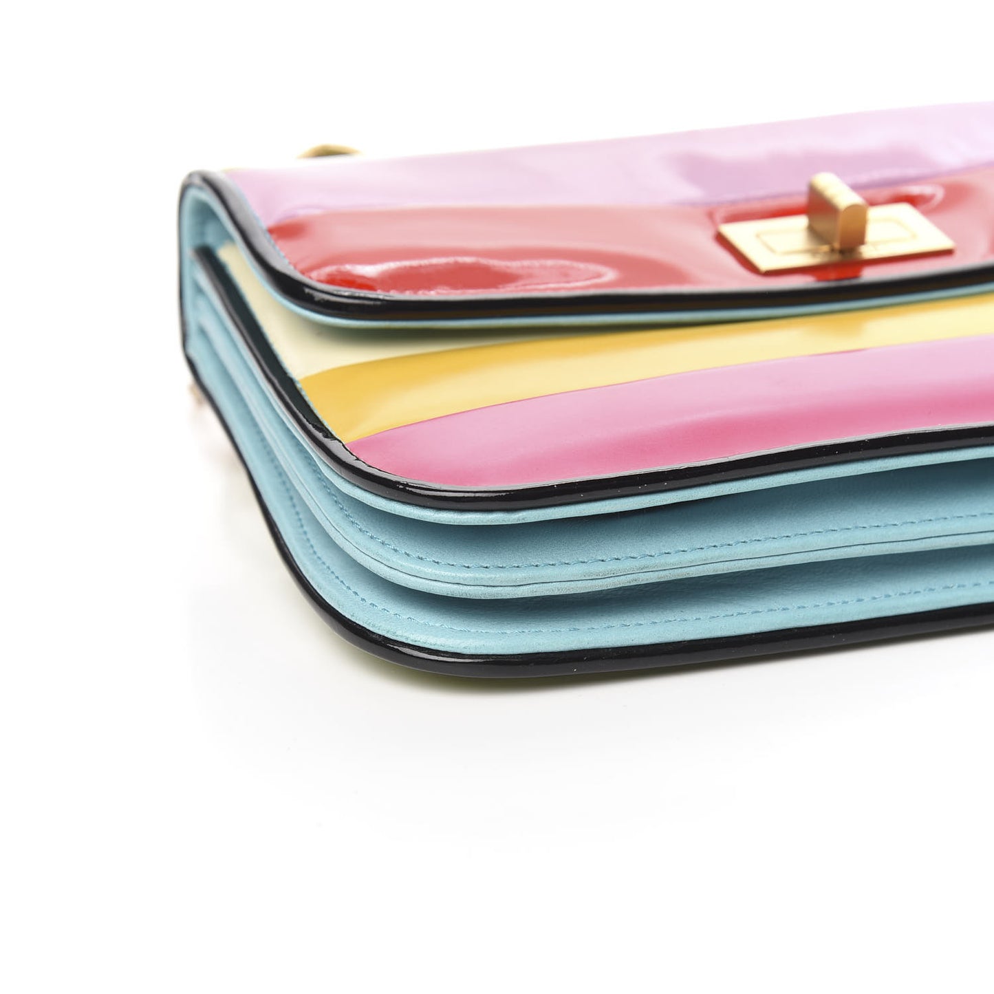 Patent Striped Mademoiselle Flap Multicolor
