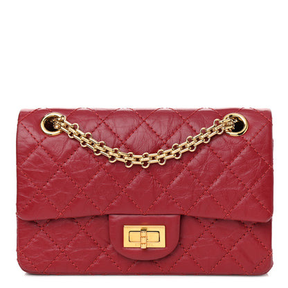 Chanel Aged Calfskin Quilted 2.55 Reissue Mini Flap Red 1 of 10