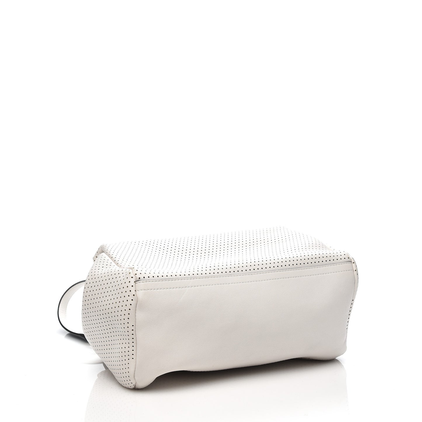 Lambskin Perforated Small Pandora White