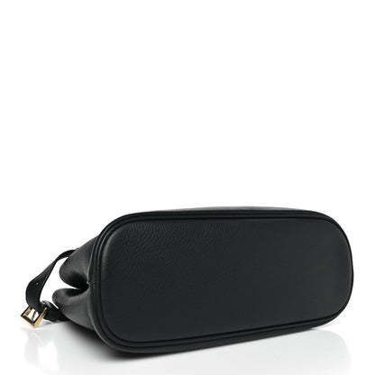 Prada Soft Grain Calfskin Small Double Belt Tote Black 4 of 9