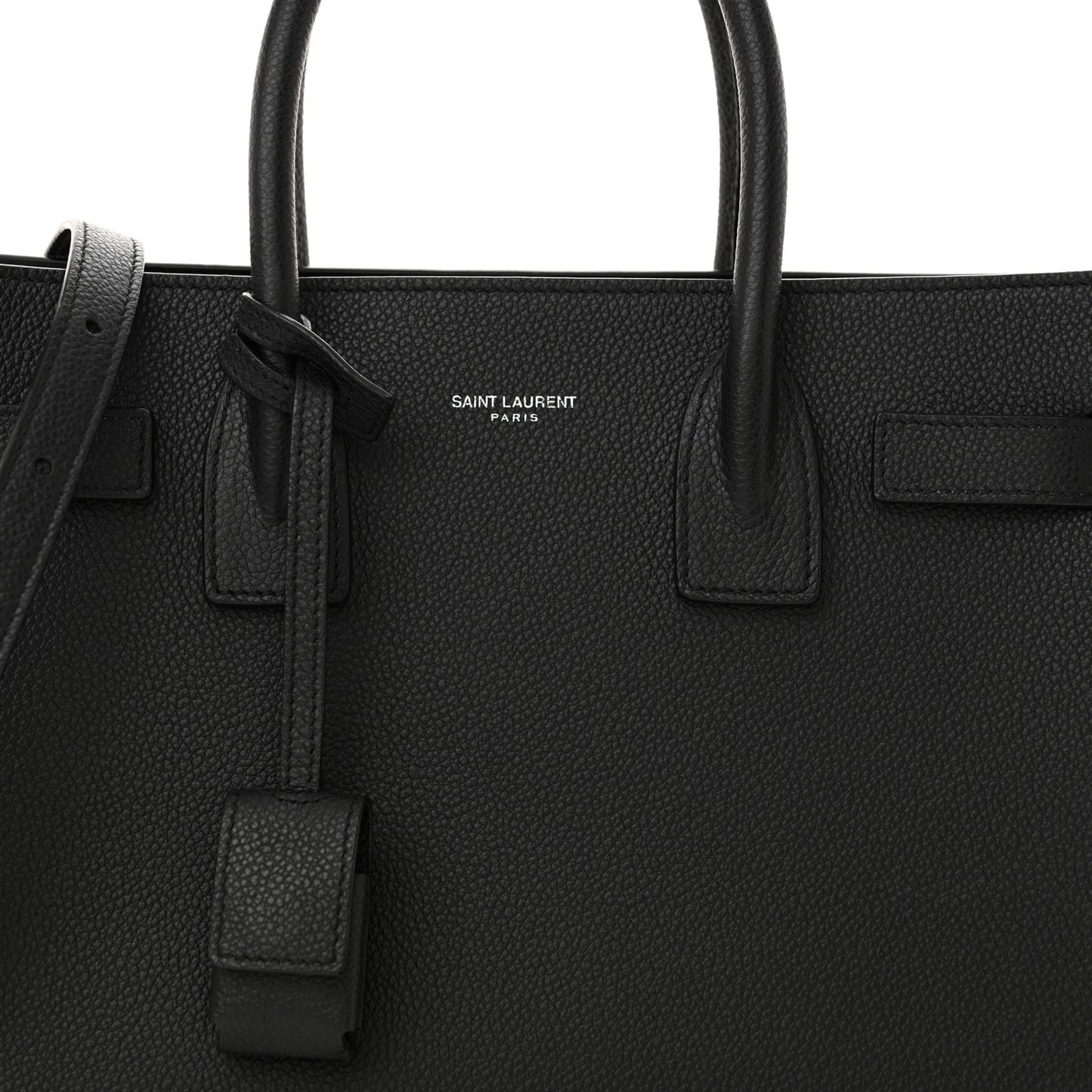 Grained Calfskin Baby Sac De Jour Black