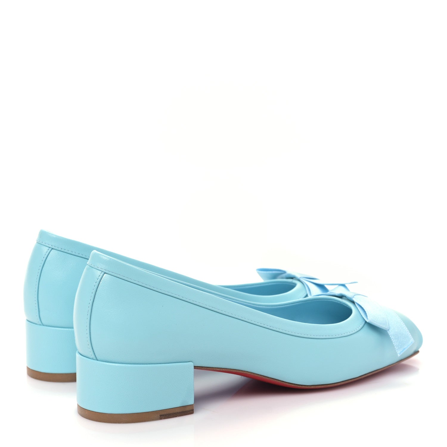 Christian Louboutin Nappa Mamaflirt 30mm Bow Pumps 37 Mineral 4 of 7