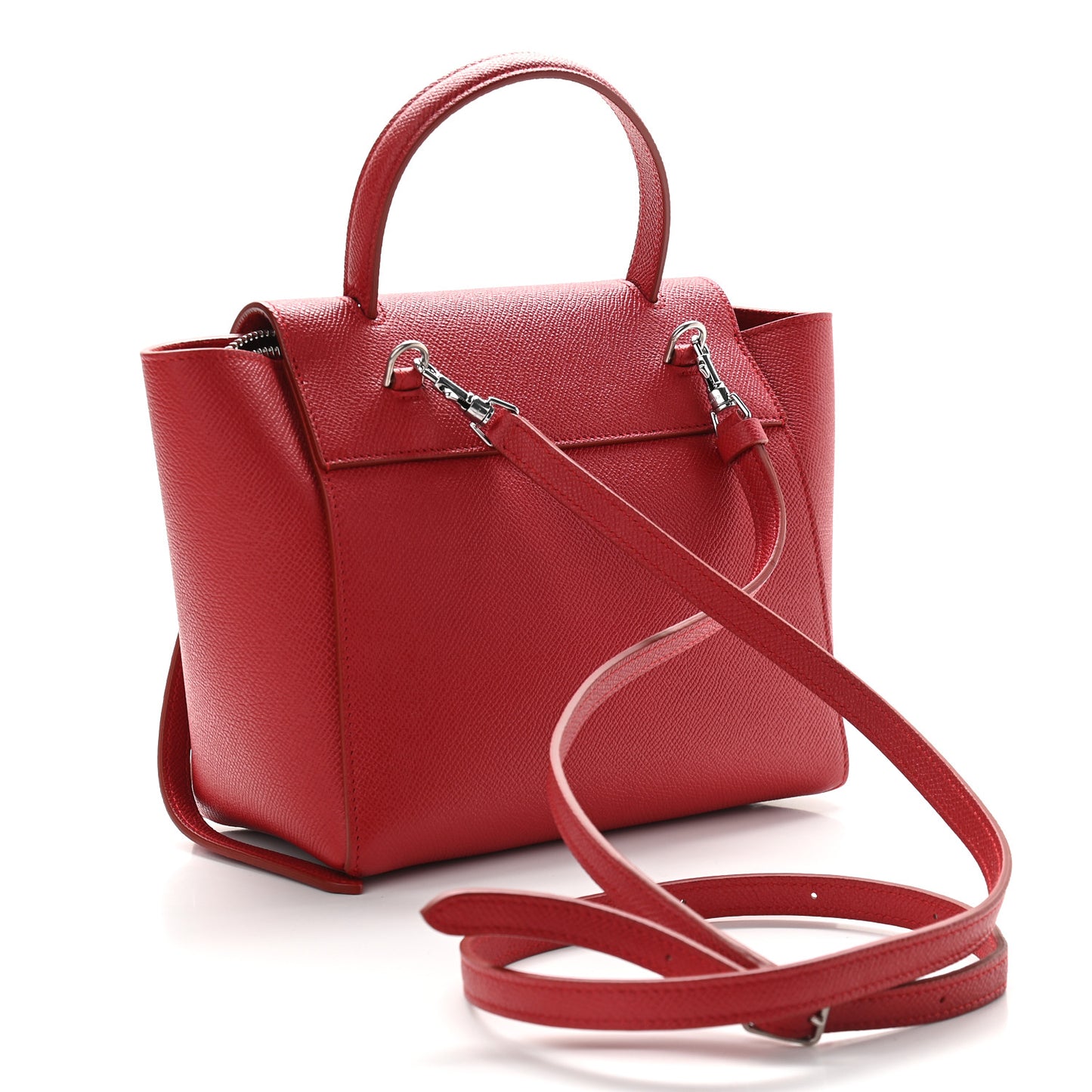 Grained Calfskin Nano Belt Bag Coquelicot