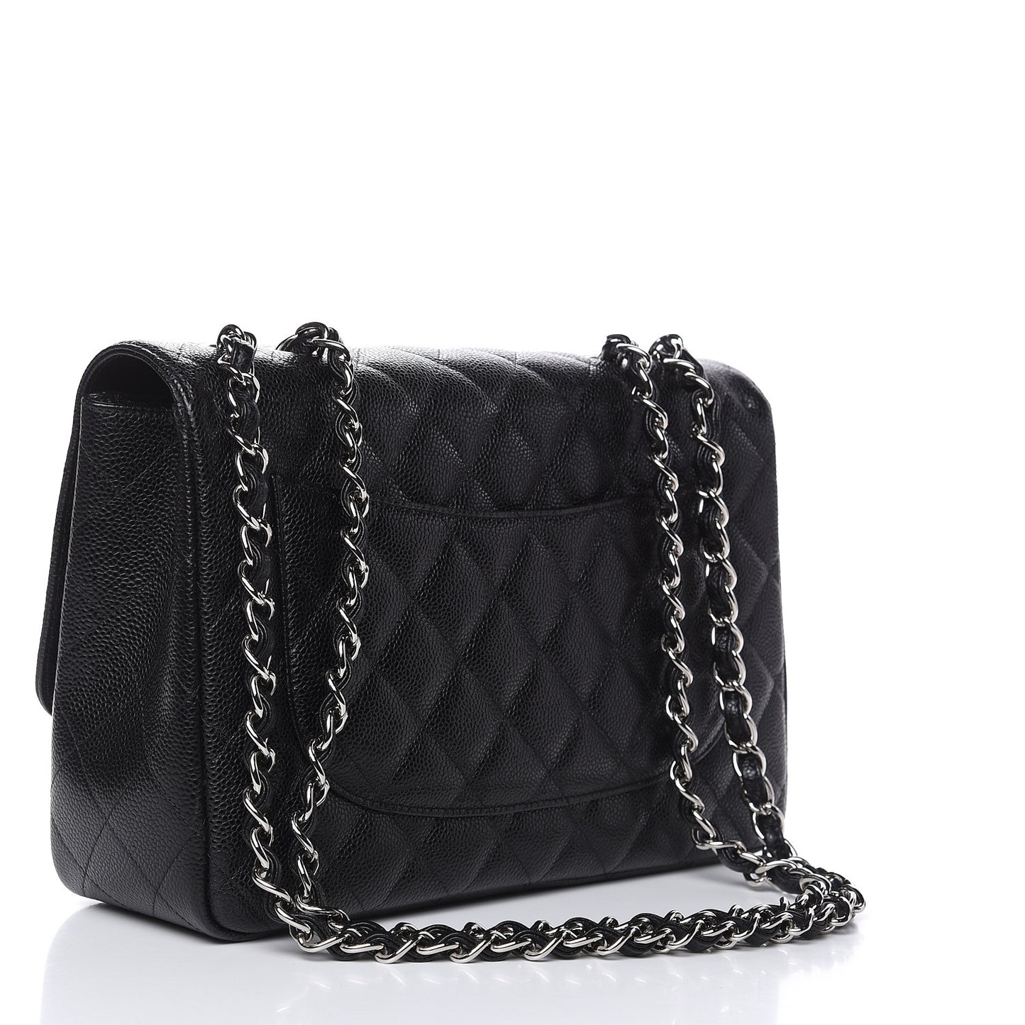 Caviar Quilted Jumbo Single Flap Black