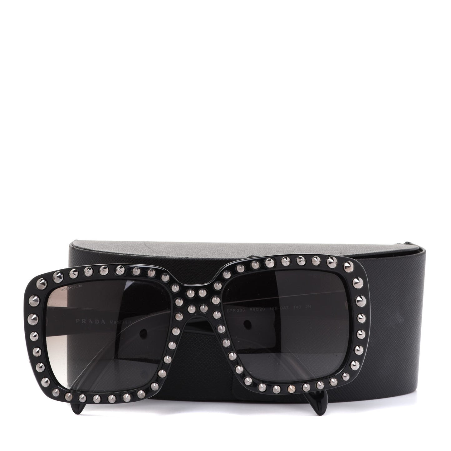 Square Studded Ornate Sunglasses SPR 30Q Black