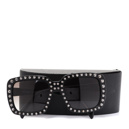 Prada Square Studded Ornate Sunglasses SPR 30Q Black 9 of 9