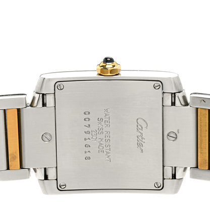 Cartier Stainless Steel 18K Yellow Gold 25mm Tank Francaise Quartz Watch 4 of 4