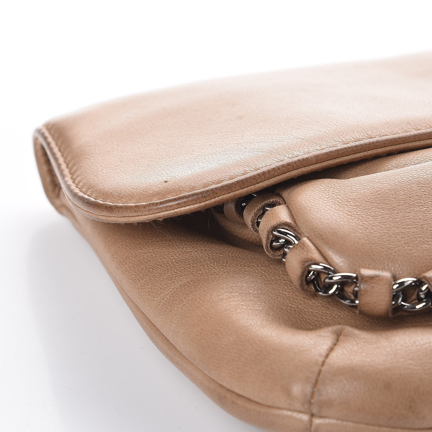 Chanel Lambskin Chain Flap Beige 16 of 20