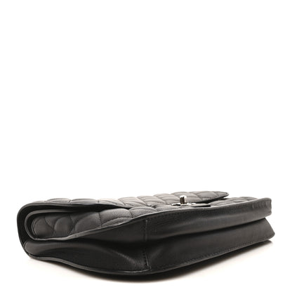 Chanel Metallic Goatskin Quilted Rock In Rome Flap Black 4 of 10