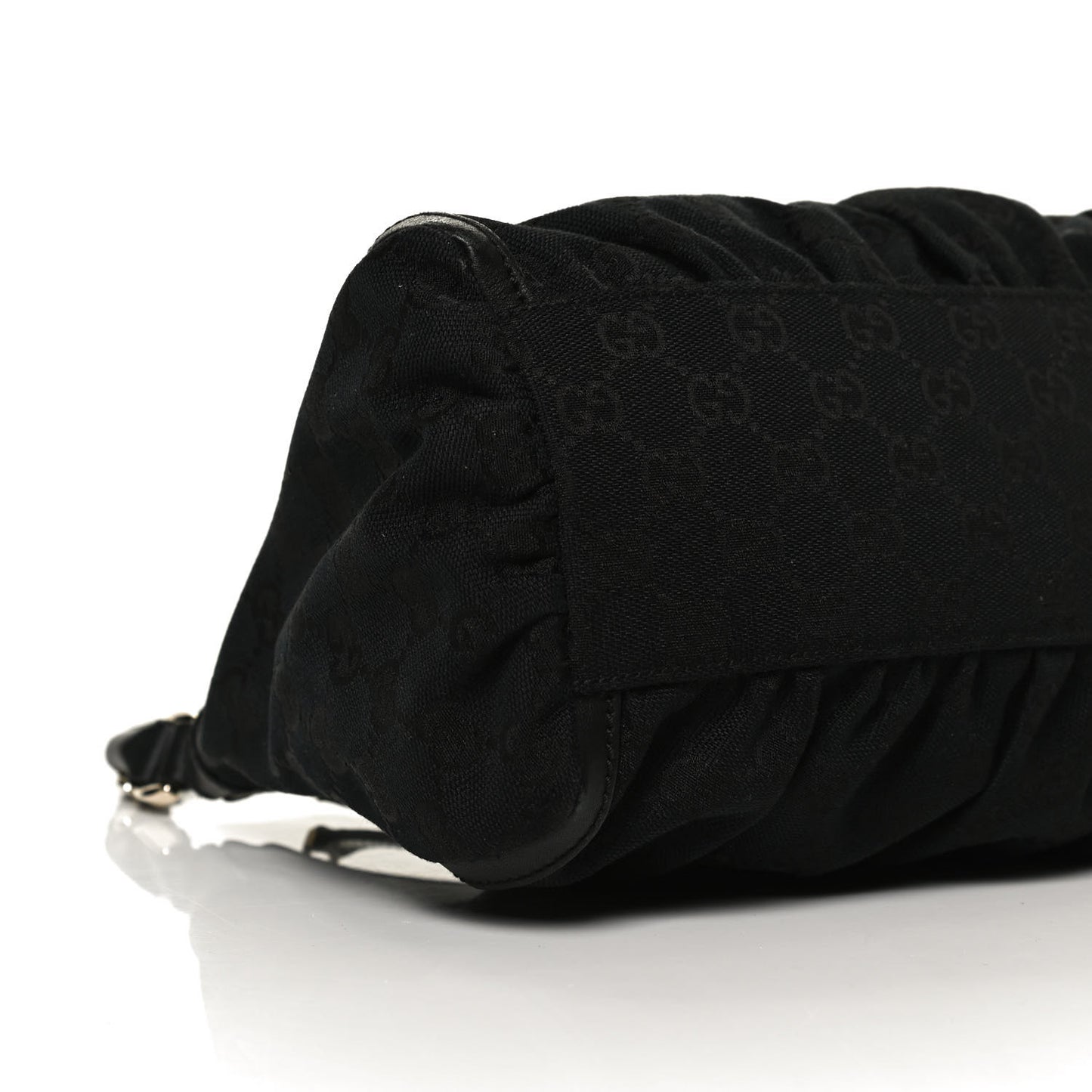 Monogram Medium D Gold Ring Hobo Black