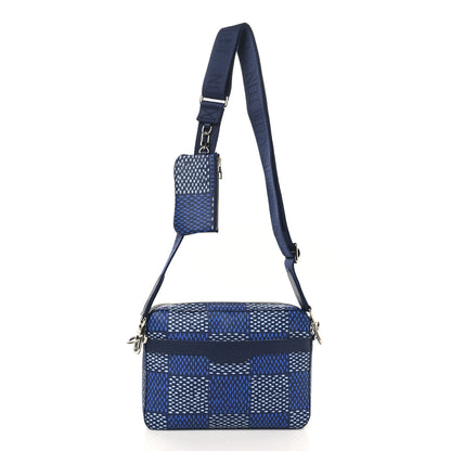 Louis Vuitton Damier Heritage Trio Messenger Blue 1 of 10