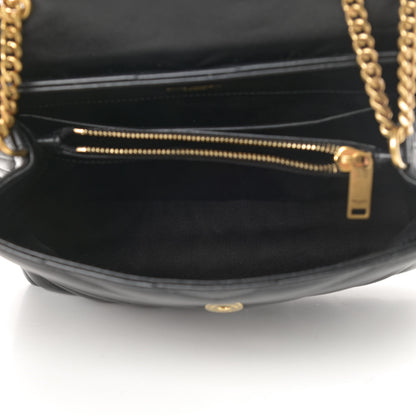 Saint Laurent Calfskin Y Quilted Monogram Small Loulou Chain Satchel Black 5 of 11