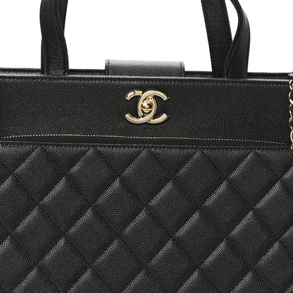 Chanel Caviar Quilted Large Business Affinity Shopping Bag Black 8 of 10