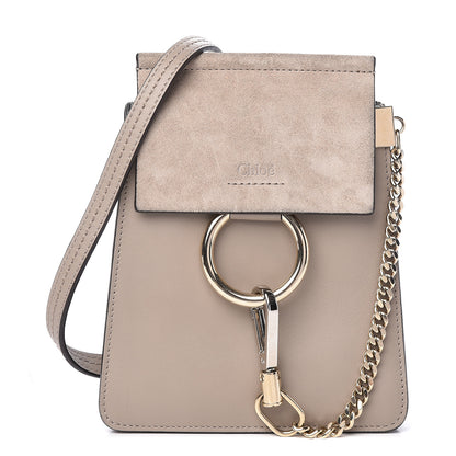 Chloe Suede Calfskin Mini Faye Bracelet Bag Motty Grey 1 of 13