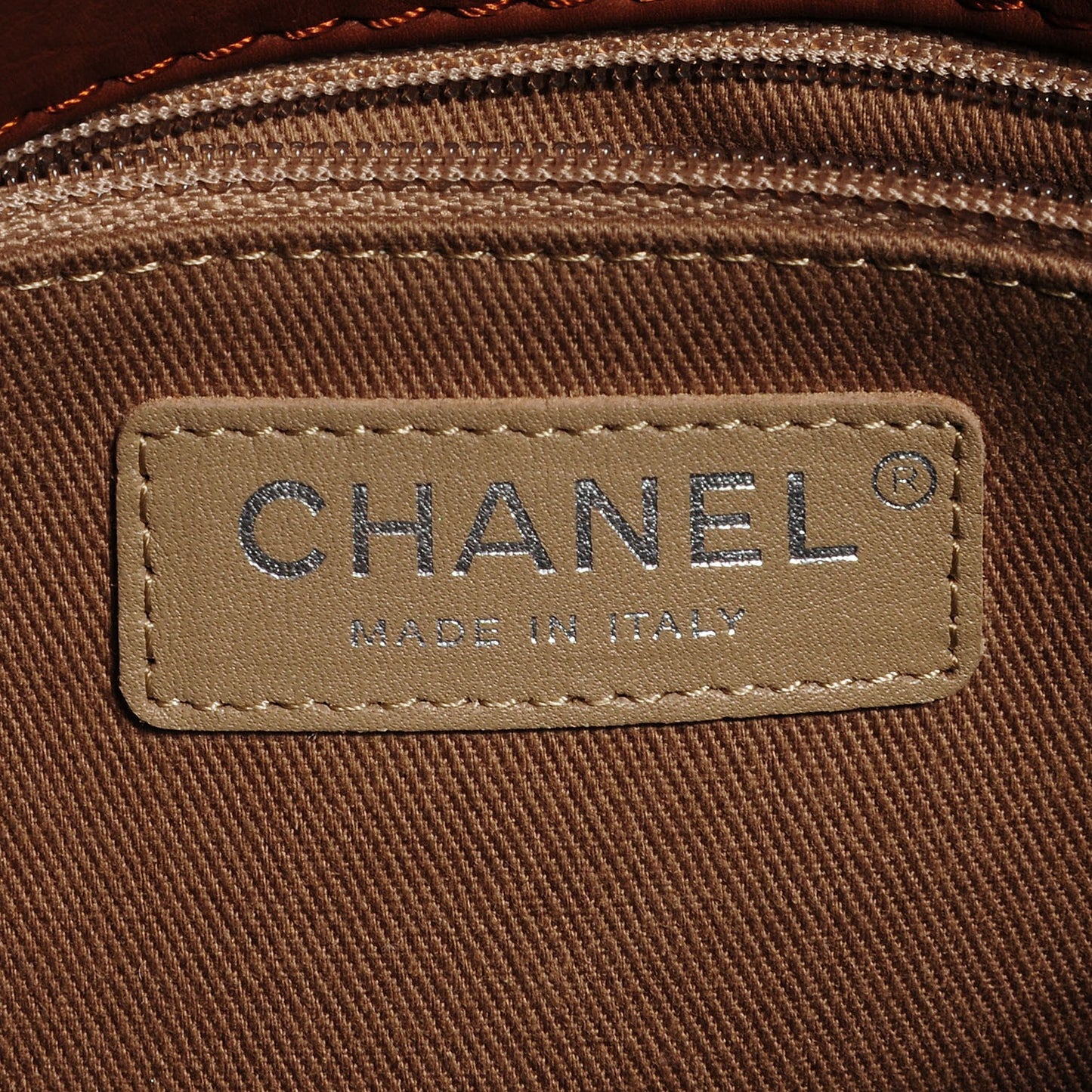 Washed Calfskin Large Hamptons Shopping Tote Brown