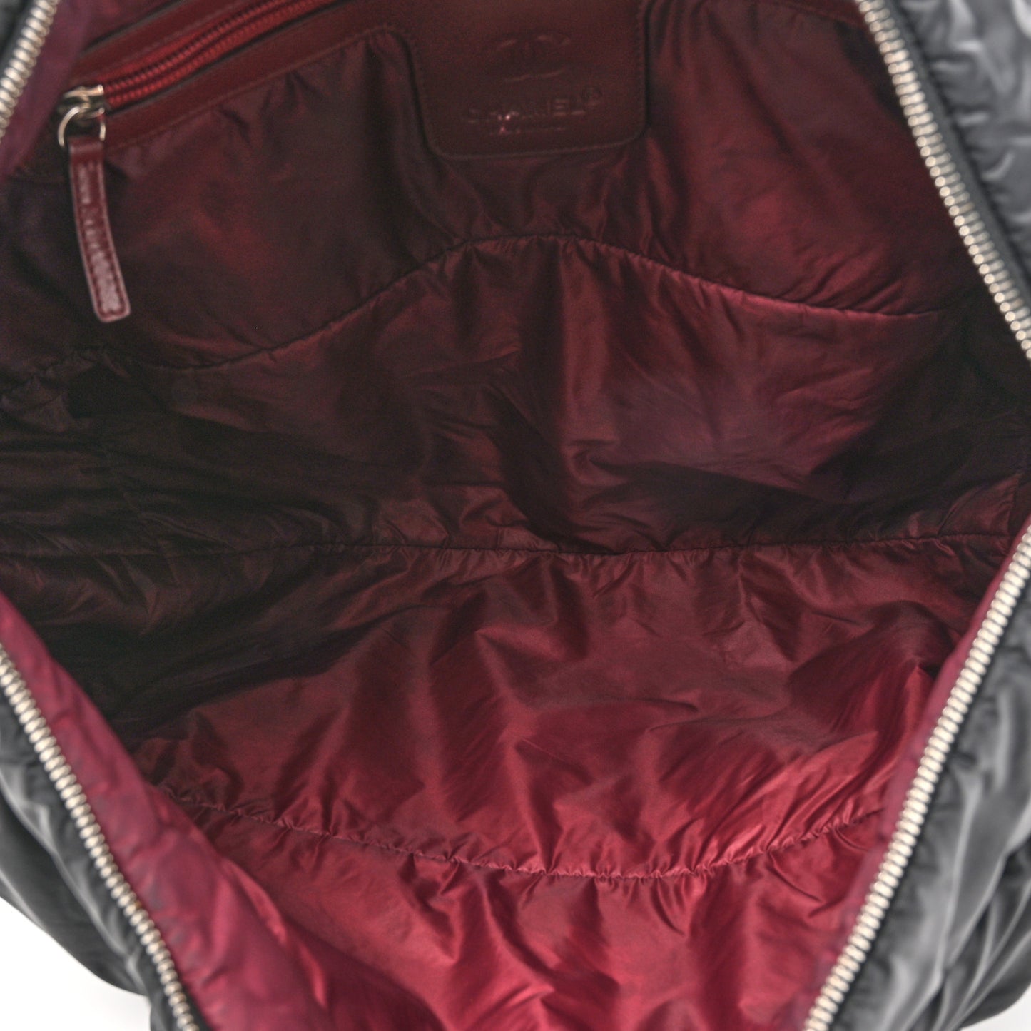 Nylon Quilted Large Coco Cocoon Tote Black