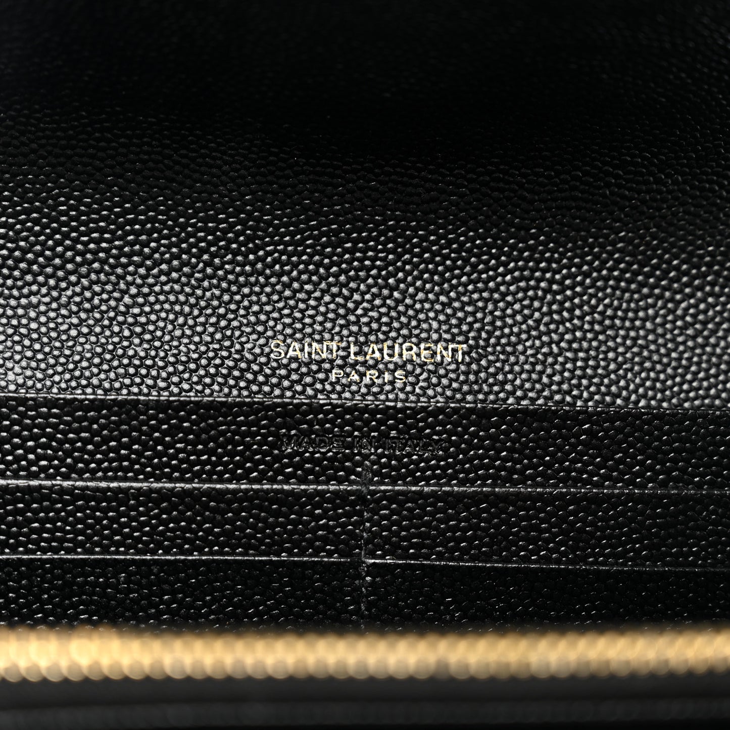 Grain De Poudre Matelasse Chevron Monogram Flap Wallet Black
