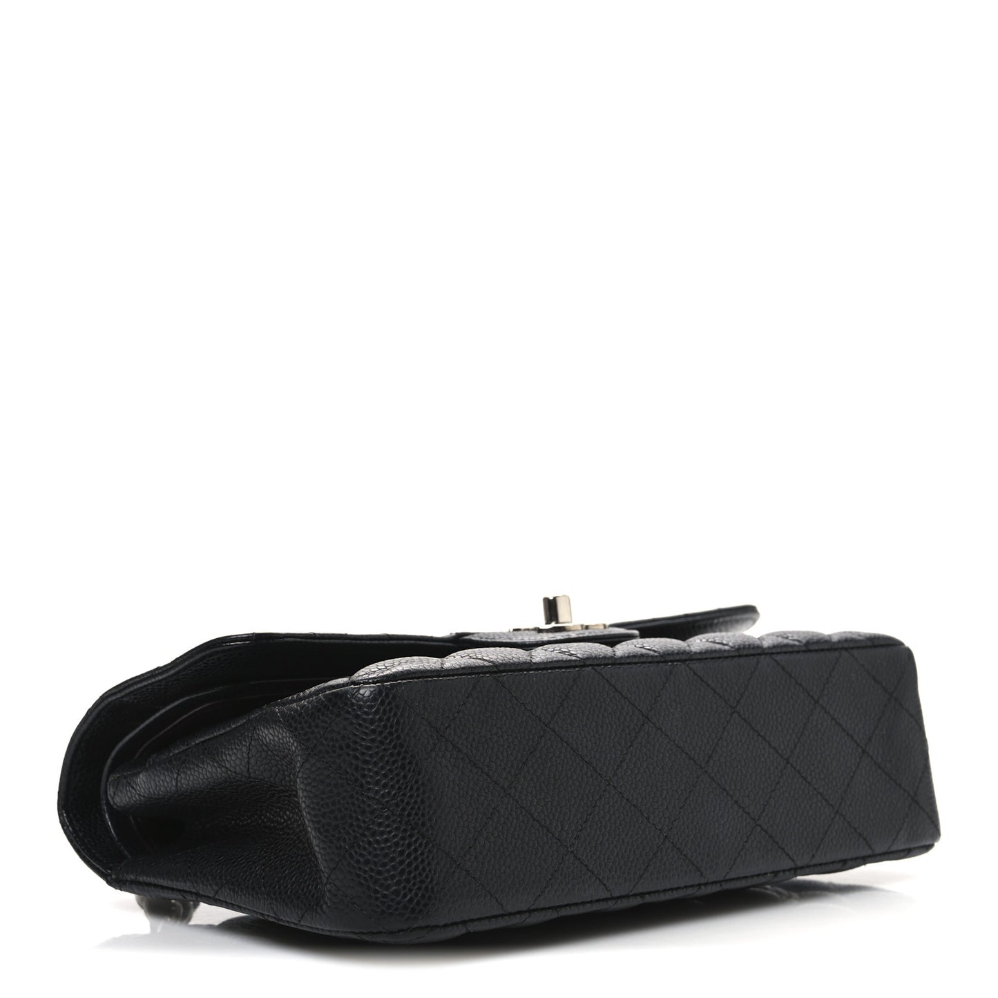 Caviar Quilted Small Double Flap Black