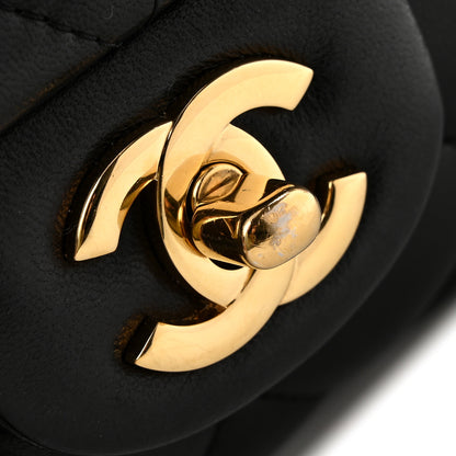 Chanel Lambskin Quilted Clutch with Chain Flap Black 11 of 12