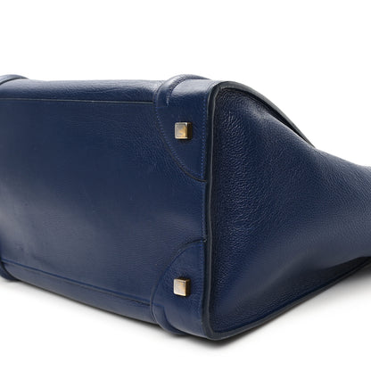 Celine Drummed Calfskin Mini Luggage Ink 9 of 11