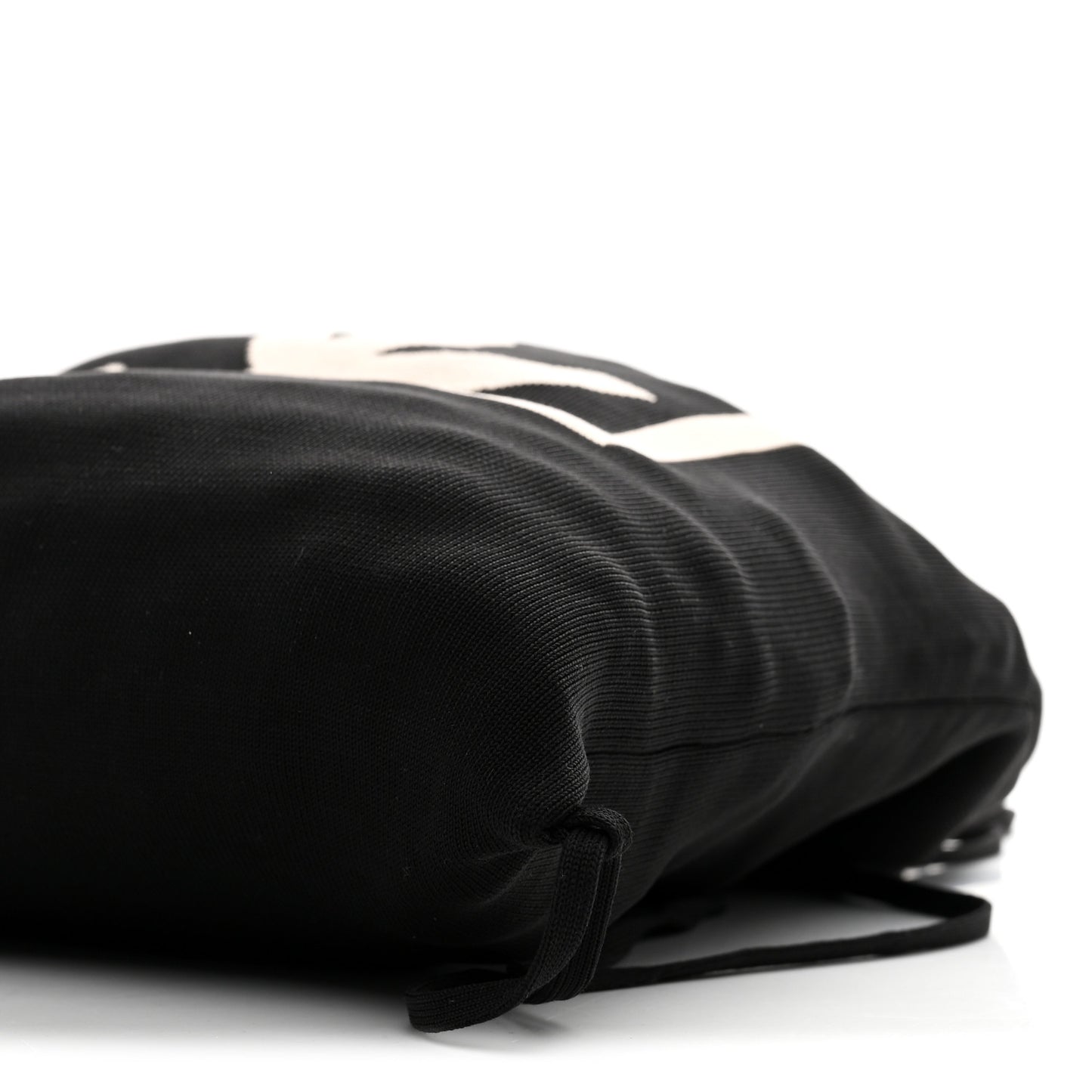 Cotton CC Drawstring Sport Line Backpack Black