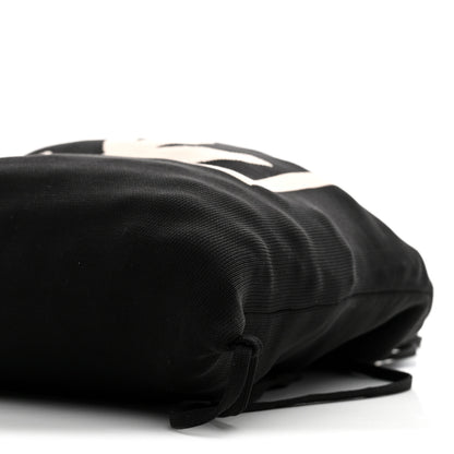 Chanel Cotton CC Drawstring Sport Line Backpack Black 9 of 9