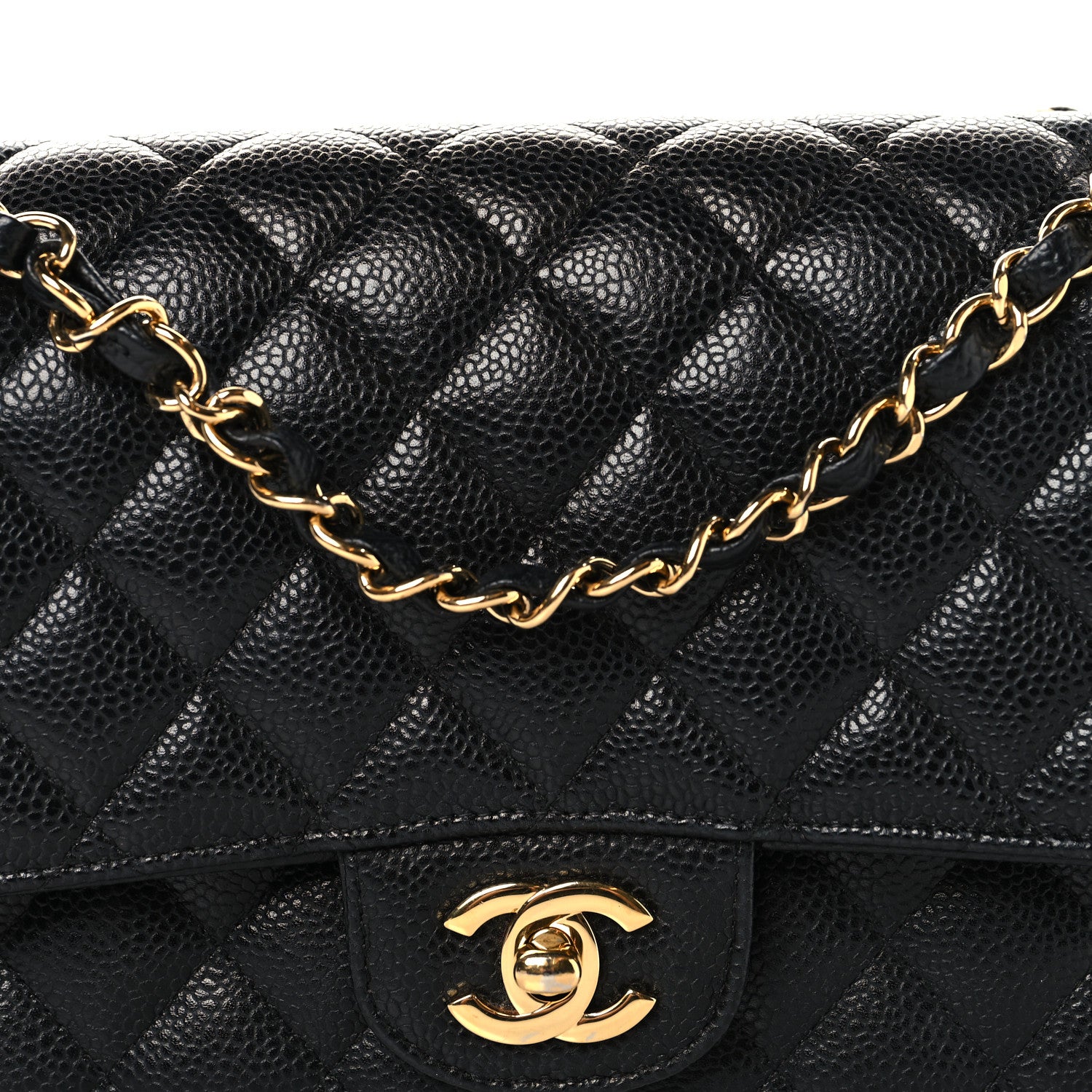 Chanel Caviar Quilted Medium Double Flap Black 8 of 10