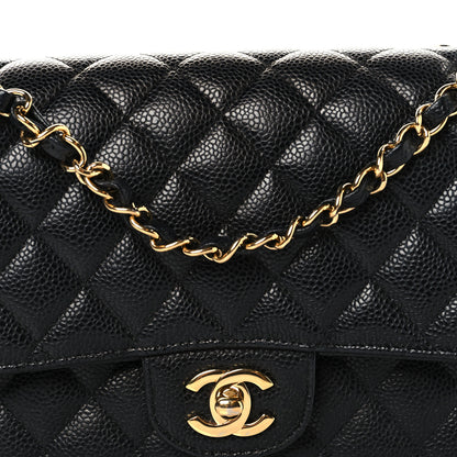 Chanel Caviar Quilted Medium Double Flap Black 8 of 10