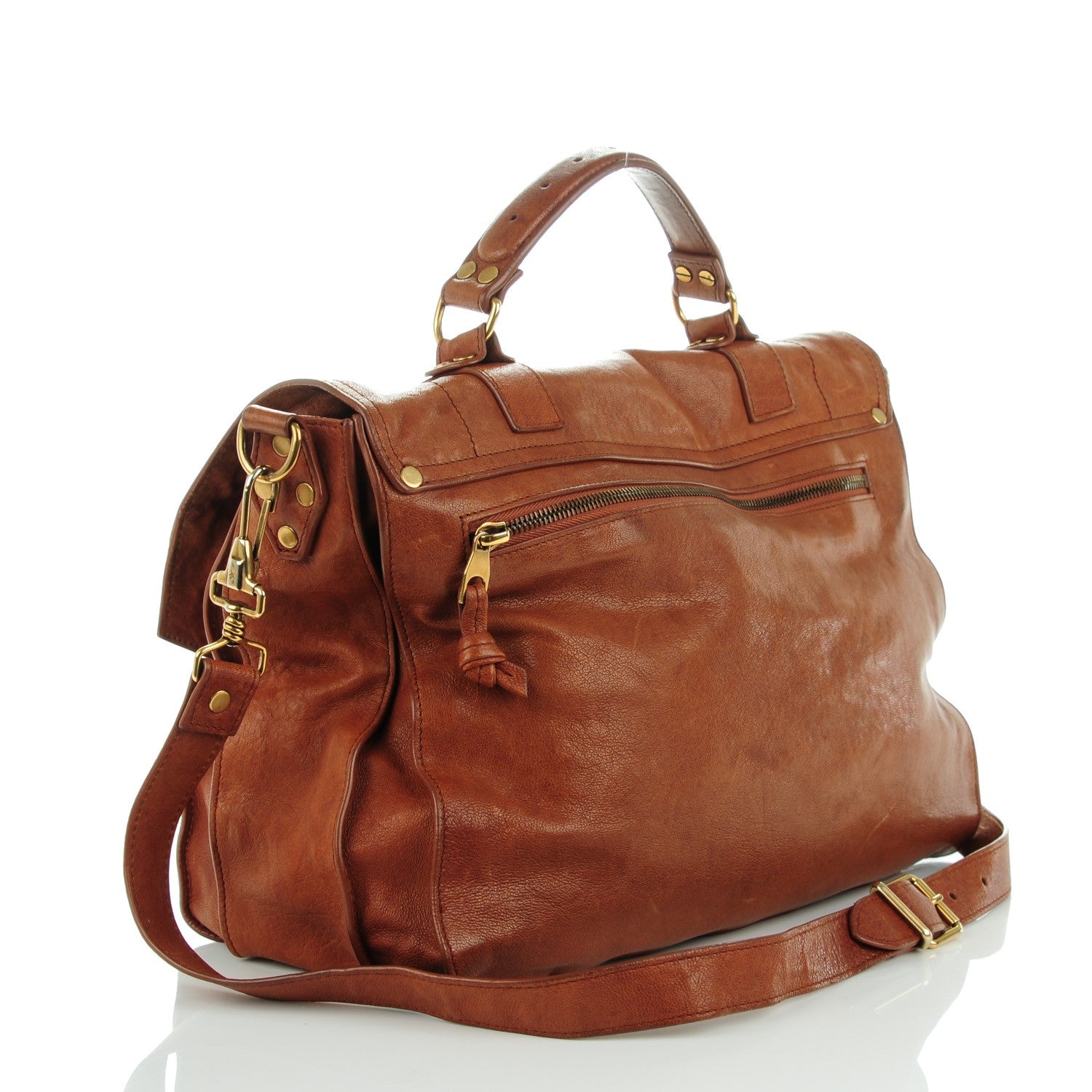 Proenza Schouler Lambskin Large PS1 Satchel Saddle 3 of 10