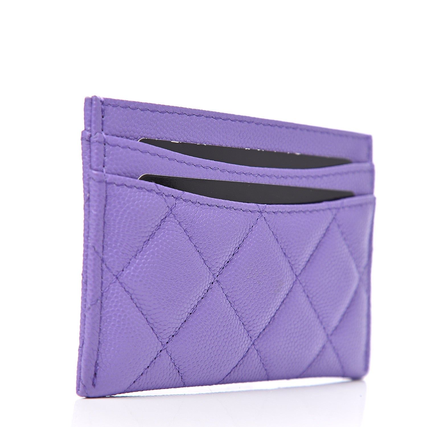 Chanel Caviar Quilted Card Holder Purple 2 of 7