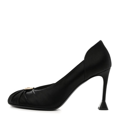 Chanel Satin Strass CC Pumps 38 Black 1 of 11