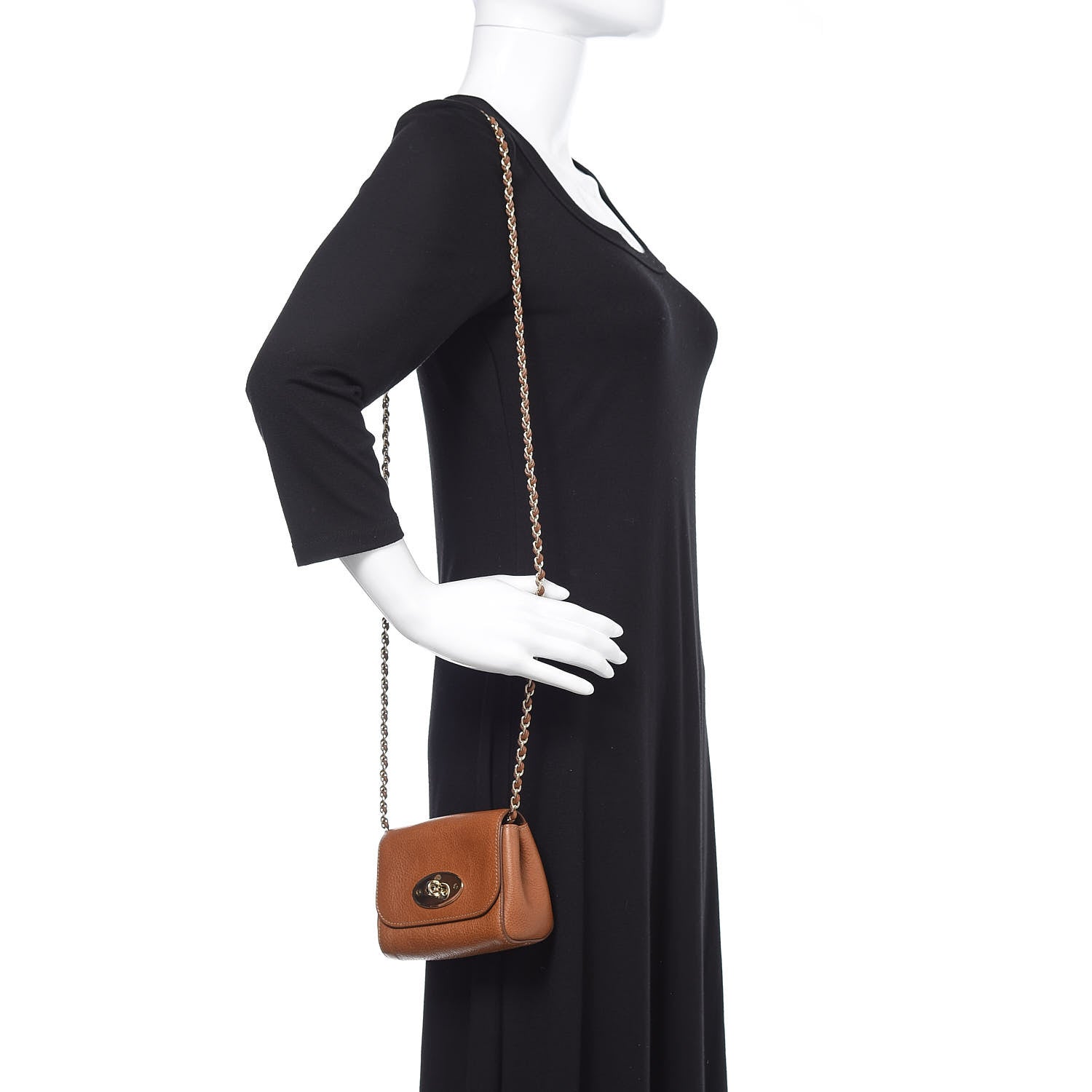 Mulberry Natural Calfskin Mini Lily Flap Oak 2 of 11