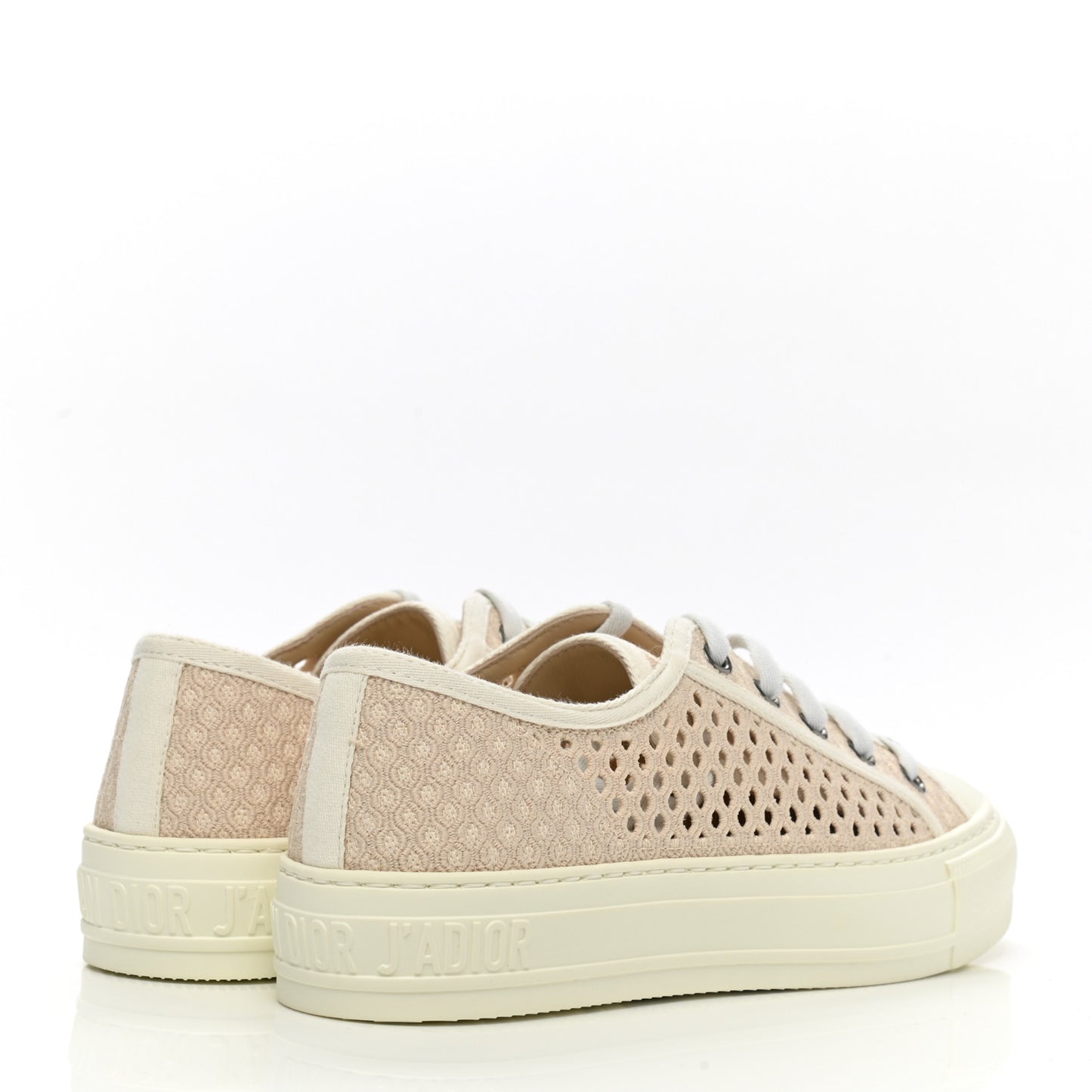 Resille Embroidered Walk'N'Dior Low Top Sneakers 35.5 Beige