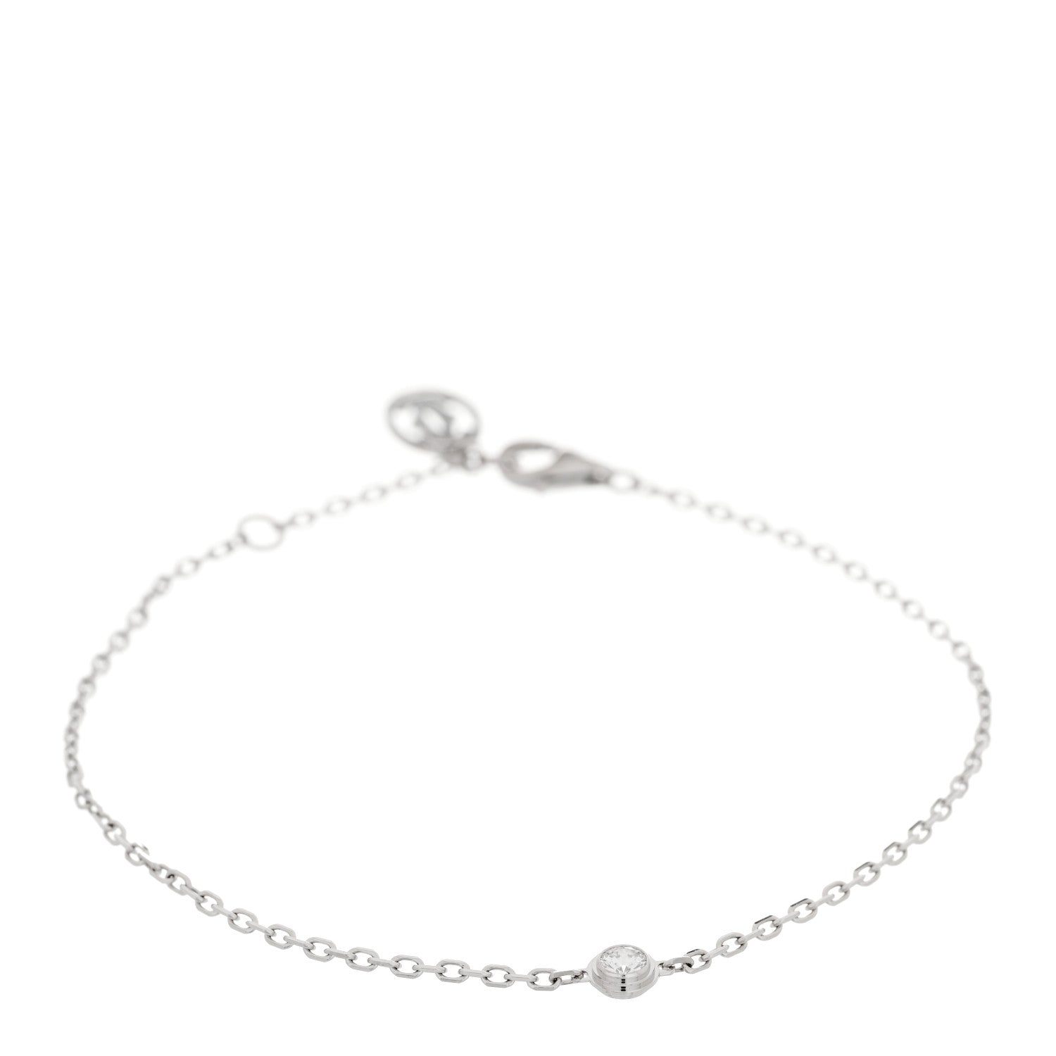 Cartier 18K White Gold Diamond SM D'Amour Bracelet 1 of 4
