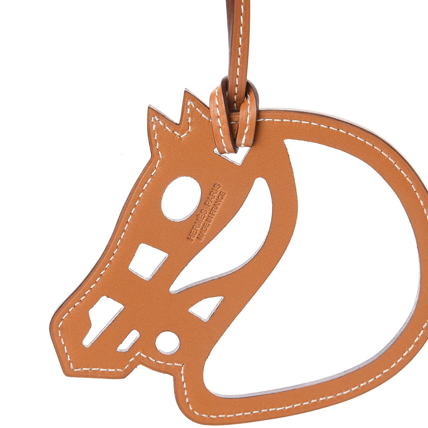 Hermes Barenia Paddock Cheval Horse Bag Charm Fauve 3 of 3