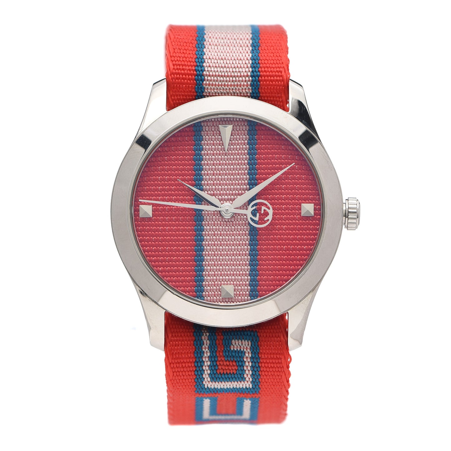 Stainless Steel Nylon 38mm G-Timeless Web Quartz Watch Red