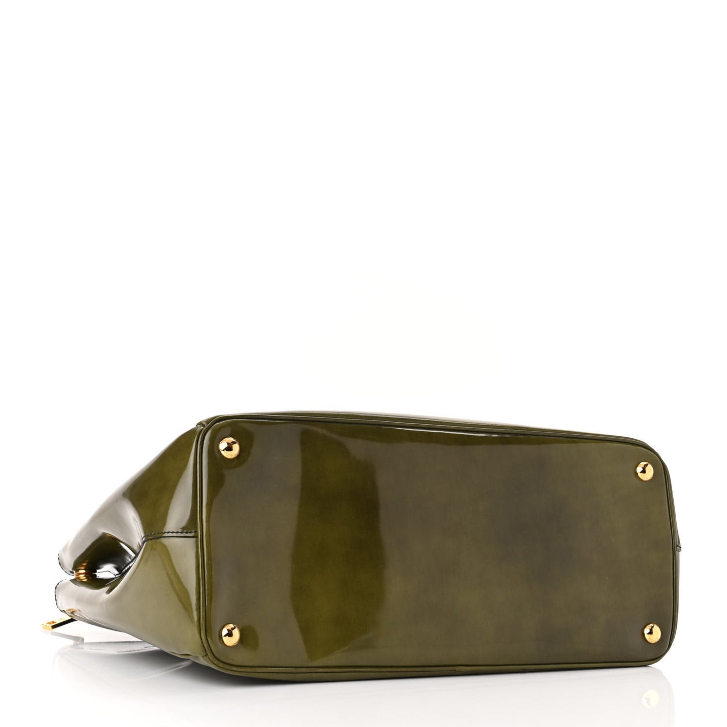Spazzolato Large Galleria Double Zip Tote Militare Fume