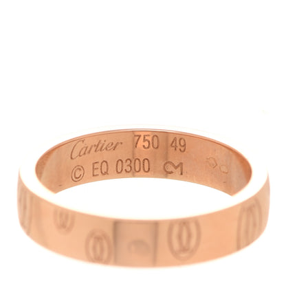 Cartier 18K Pink Gold 4mm Happy Birthday Band Ring 49 5 5 of 5